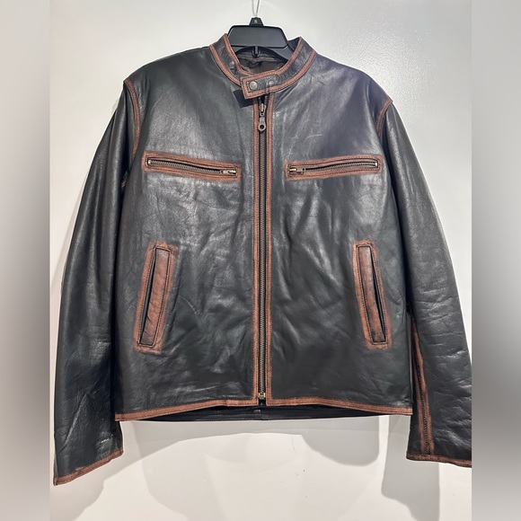 Men’s motorcycle leather jacket - Picture 1 of 5